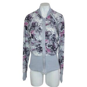 Lululemon If You're Lucky Jacket, Moody Mirage, Mesh, Ribbed, Zip Up, 4